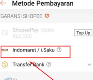 Cara kredit hp di shopee lewat indomaret