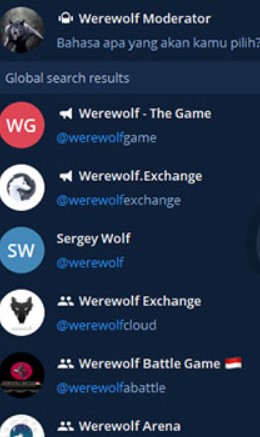 cara ganti bahasa werewolf telegram