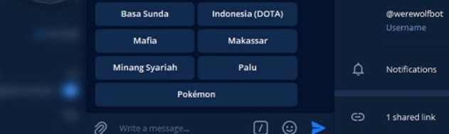 cara ganti bahasa werewolf telegram